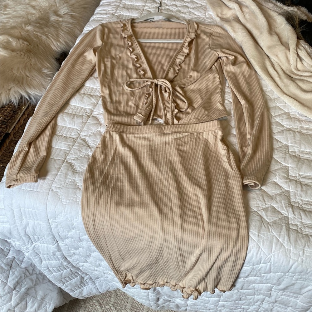 Fashion Nova Two Piece Skirt and Top Set